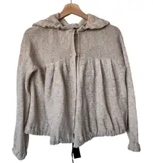 Free People Wool Blend Hooded Cardigan Tan Size XSmall