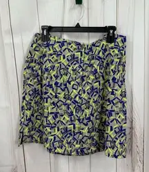 Jamie Sadock Women’s 12 Grey Yellow Patterned Skort Athletic Golf Tennis Outdoor