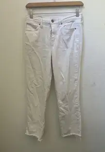 RSQ HIGH RISE STRAIGHT LEG JEANS WHITE SIZE 25 (S2)