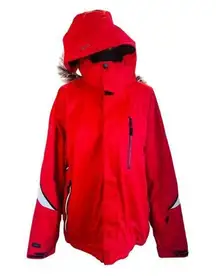 Obermeyer  DuPont ComforMax Womens Red Prime Hooded Ski Jacket Outdoor Coat