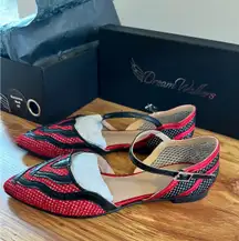Dream Walkers Kusama Red 37 Women's Flats Handmade in Spain