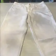 Mango Women’s White Mid Rise Straight Jean