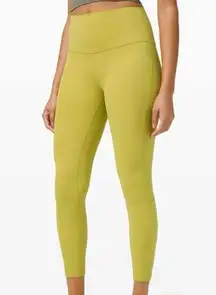 Lululemon Align Pant 25" in Yellow Pear size 8 athletic leggings high rise yoga