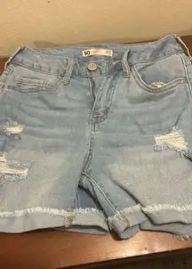 High Rise Jean Shorts