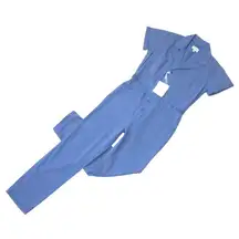 NWT Pistola Grover in Ocean Blue Cotton Relaxed Field Suit Jumpsuit XS