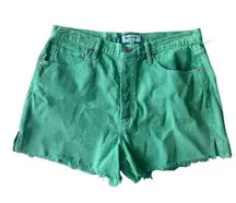 Juicy Couture Green Tie Dye Cut Off Soft Denim Western Short Size 31 100% Cotton