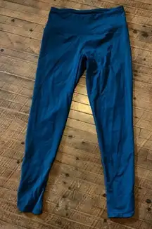 Victoria’s Secret blue scalloped mesh hem knockout tight S leggings