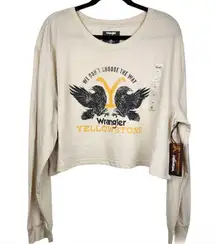 Wrangler Yellowstone Crop Top Long Sleeve Size XXL