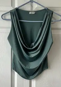 Free People City Nights Tuck in Top XS Green