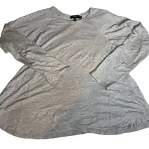 THEORY Swing Pullover Knit Modal Pima‎ Cotton Grey Longsleeve Top Medium M