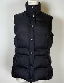 Lands End Warm Cozy Puffer Vest Down Feather Dark Navy Women’s Size Small 6-8