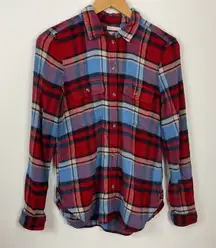 American Eagle Ahh-amazingly Soft Plaid Flannel Shirt Womens Classic Fit M