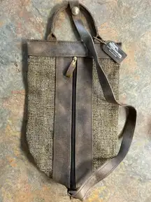 Leather Crossbody Bucket Bag