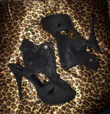 Black Zip Up Heels