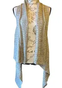 NWT Quagga draped shawl collar sweater vest OS