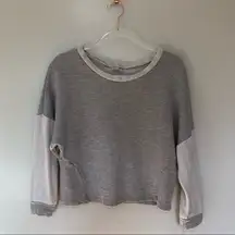 Only Hearts Sweatshirt Dolman Sleeved Grey & White XS