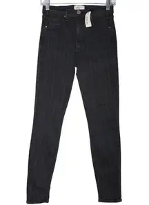 Women's McGuire Denim Newton Skinny Jean Bailey Wash Black Pinstripe Size 26 NWT