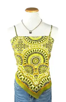 Rose & Olive Bandana Crop Y2K Style Top‎ Medium NEW