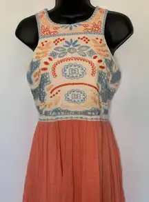 Love Posh Sleeveless Embroidered Midi Dress