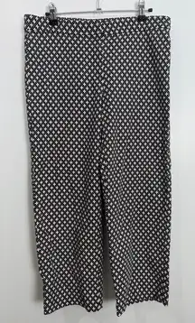 J. Jill Black and White Patterned Pants