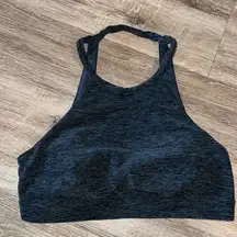 Alo halter neck navy sports bra, size Large