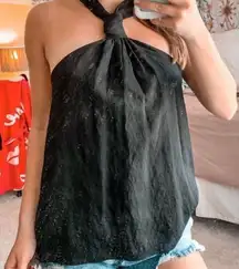 Black Halter Top