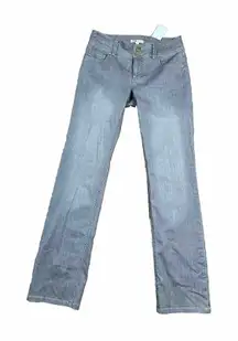 Cabi‎ Jeans  /Style 332 Lou Lou Gray Jean Size 8 Dbl Button Closure Straight Leg