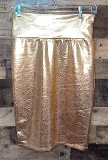 LuLaRoe Elegant Rose Gold Cassie Pencil Skirt, NWOT