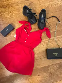 Red  Jumpsuit Romper