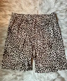 SheIn Cheetah Leopard Print Biker Shorts