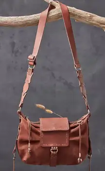 FP We The Free Silvie Studded Sling Bag in Cognac NWT