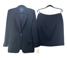Charter Club Womans Skirt Suit Size 10‎ 12 Blazer Wrap Skirt Career Executive