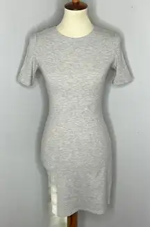 Reformation Jeans Gray Ribbed Mini Dress‎ Shirt Dress Kendy Knit Dress