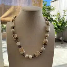 Vintage Silpada Multi-stone Necklace Opal Howlite Sterling Beads Fresh Pearls