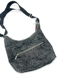 Baggallini Criss Cross crossbody bag Midnight Blossom Purse Medium Size Nylon