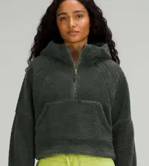 Scuba Oversized Sherpa 1/2 Zip Green XL/XXL