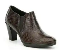 Ecco Shape 55 Plateau Stack Shootie Coffee Cafe Booties Women’s Size 40