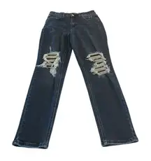 Judy Blue Buffalo Plaid Patch Mid Rise Cuffed Boyfriend Jeans‎ size 7/28