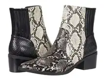 DV dolce Vita Zada ankle boots snake print‎ leather pointed toe size 8.5