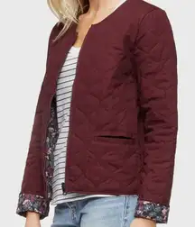 Quilted Puff Jacket 2-in-1 Reversible Solid + Floral TAVIK Enigma Jacket