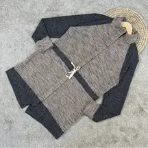 Anthropologie Dolan Women’s Zip Up Long Knit Sweater Jacket Drawstring Size M
