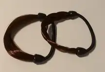 Elegant Brown Hair Ties pony tail holders scrunchies new