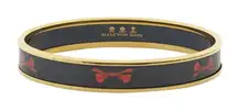 Vintage Halcyon Days Red Bow on Navy Bangle - Sold by Sully & Sully