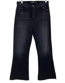 Hudson Jeans Women's Size 31 Holly Flare Black Stretch Denim *READ CROPPED