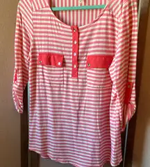 Faith and Joy Striped Top petite large
