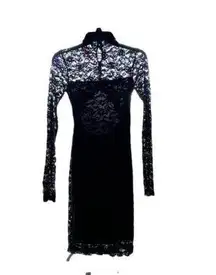 Moda International Women's Black Lace Dress, Size XS