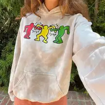 Keith Haring Beige United Hoodie Jacket womens Size Medium