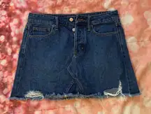 High Waisted Denim Skirt