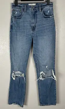 Abercrombie & Fitch Jeans Womens 27/4L Ankle Straight Ultra High Rise Distressed