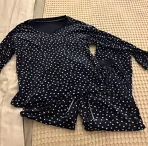 polka dot nautica women’s pajama set 